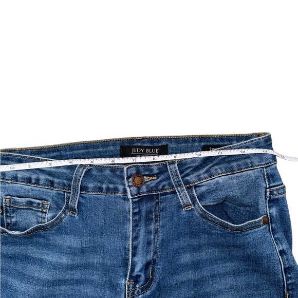 Front Seam Wide Straight Leg Judy Blue Jeans Size 27 - Picture 3 of 5